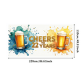 thumbnail image 1 of Colorful Cheers to 22 Years Banner Background Party Decorations Backdrop for Anniversary Celebrations Toast Events Beer Themed Parties Photography Props, 1 of 4
