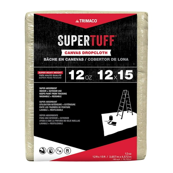 Lienzo Drop Cloth Trimaco SuperTuff de gran gramaje, 340 g