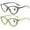 Black & Green, variant on 2 Pairs of Ladies Handmade Diamond Reading Glasses 2.00 Women Black Frame Elegant Anti-blue Light Cat Eye Readers +2.00 Strength