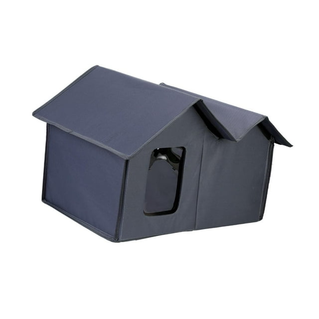 Refugio para gatos callejeros Casa para gatos Resistente a la intemperie Invierno Cálido Lavable Cueva Portátil Perrera extraíble Casa cálida par