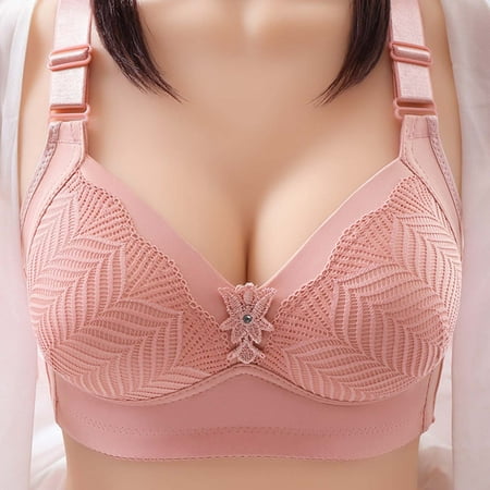 Aligament Bra For Women Lace Front Zipper Underwear Without Rims Vest Lace  Plus Size Bra Size 44 