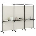 thumbnail image 4 of GOFLAME 3 Panel Room Divider with Storage Shelves, 6FT Folding Privacy Screen with Lockable Wheels, Portable Rolling Wall Divider, Freestanding Partition Screen for Room Separation, 4 of 7