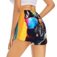 thumbnail image 3 of Haiem Rainbow Bulldog Sunglasses Women's 2 in 1 Running Shorts - Lightweight Athletic Workout Gym Yoga Breathable Sports Shorts Liner with Phone Pockets-XX-Large, 3 of 9
