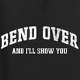 thumbnail image 6 of Wild Bobby Vintage Movie Quote Bend Over And I'll Show You Unisex Crewneck Sweatshirt, Black, Small, 6 of 6