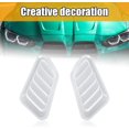 thumbnail image 4 of Yazoeia 2 PCS Car Hood Vent Trim, Auto Bonnet Vent Hood Air Intake Trim Cover, Universal Air Flow Intake Hood Decal Sticker for Cold Air Flow, Car Exterior Decorative Cover Trim (White), 4 of 6