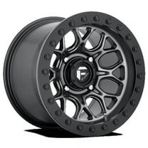 Fuel UTV Aluminum Rim D919 TECH BL - OFF ROAD ONLY 15X10in Matte Gun Metal Black Bead Ring Finish, D9191500A554