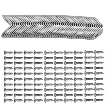 

50PCS L Corner Bracket with Screws Corner Brackets Corner Bracket Fasteners for Furniture Bed Frame Cabinets