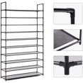 thumbnail image 5 of Ktaxon 10 Tiers 50 Pairs Shoe Rack Shoe Shelf Closet Shoe Storage Cabinet Organizer Space Saving, Coffee Color, 5 of 7