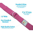 thumbnail image 3 of Wacces D-Ring Buckle Cotton Yoga Straps Bands - Best for Stretching - Pink - 8 Feet, 3 of 5