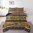 thumbnail image 1 of Erosebridal Deer Cattle Comforter Sets Queen Size,Tribal Geometric Aztec Bedding Queen Comforter Set,Rustic Farmhouse Decor,Reversible,Ultra Soft,3 Pieces, 1 of 7