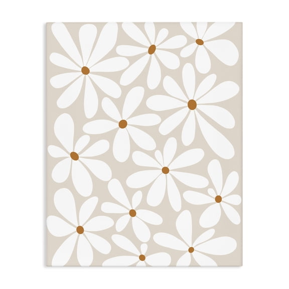 Stupell Industries Beige & White Daisies Canvas Wall Art, design by Susan Ball