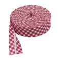 thumbnail image 1 of Yuarrent La cinta al bies impresa agrega un toque elegante a los proyectos de costura Cinta duradera para bordes de la serie de puntos y rayas Tela de costura y artesanía Cuadros rojos grandes, 1 of 6