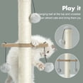 thumbnail image 2 of Poste rascador PAWSFANS para gatos pequeños Con bola de peluche 21 pulgadas, 2 of 5