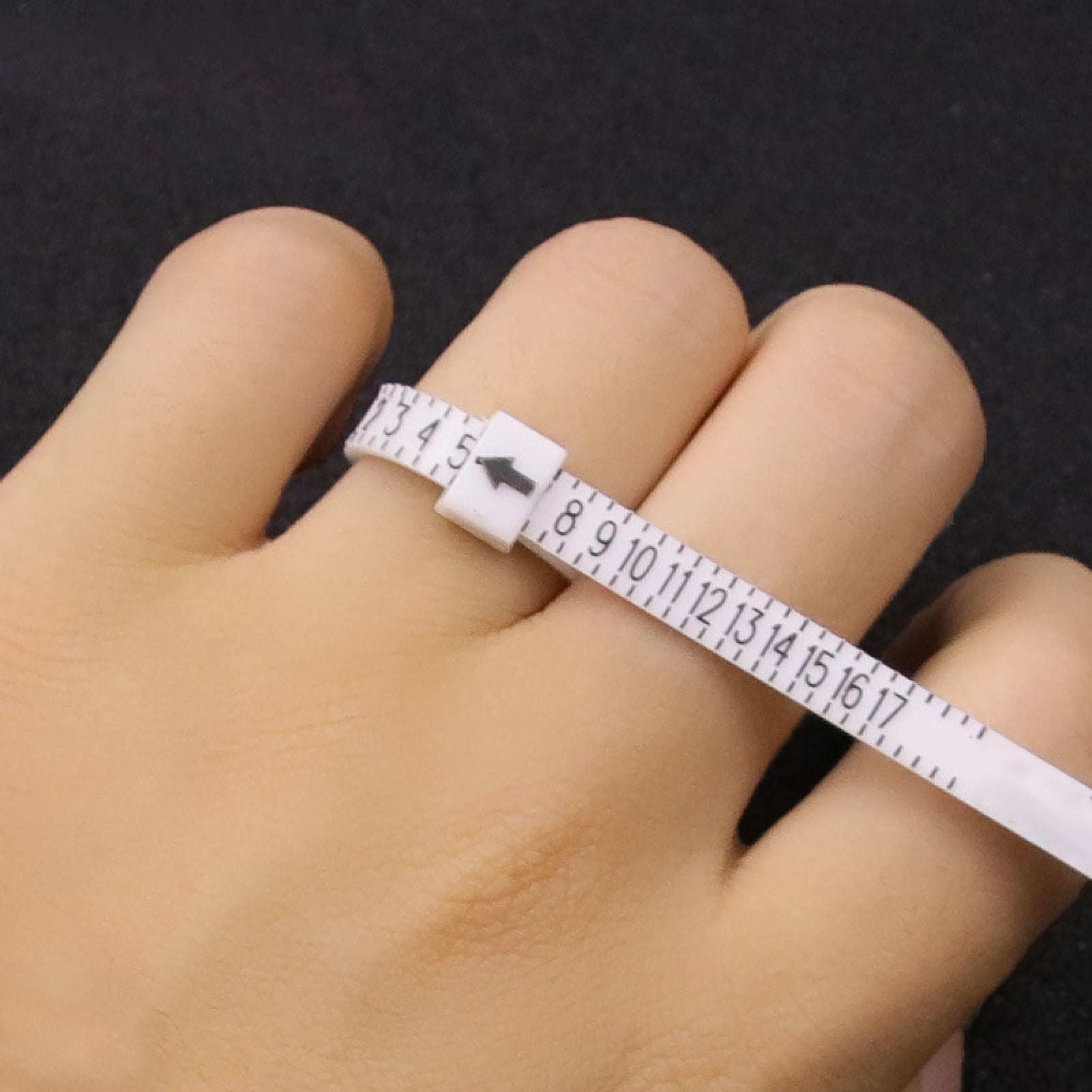 100 Pack Reusable Finger Size Gauge Measure Ring Sizer Plastic US Ring  Measurement Tool White and Black on OnBuy