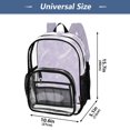 thumbnail image 3 of Ttyddzy Clear Backpack Heavy Duty PVC Transparent Backpack for College Workplace, Lilac Dandelion, 3 of 7