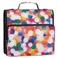 thumbnail image 5 of FORMRS Zipper Binder with Shoulder Strap 2-inch Ring 500 Sheet Capacity File Bag, White Colorful Circles, 5 of 5