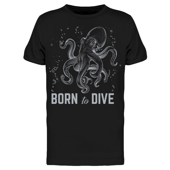 Octopus Born To Dive Tee Men's -Image by Shutterstock