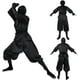 thumbnail image 2 of Disfraces de Halloween Traje de ninja blanco y negro para hombre japonés Disfraz de actuación, 2 of 4