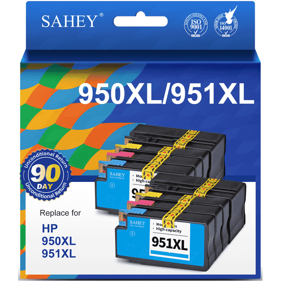 950XL 951XL Ink Cartridge Compatible for HP 950XL and 951XL Ink Cartridges for fficeJet Pro 8600 8610 8615 8630  with Pro 251dw  276dw Printer (2Black  2Cyan  2Magenta  2Yellow，8-Pack)
