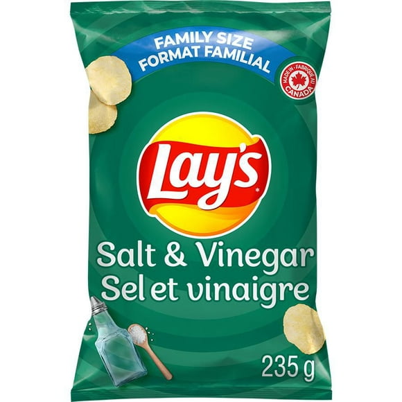 Lay's Salt & Vinegar flavoured potato chips, 235g