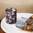thumbnail image 3 of 12oz Coffee Tumblers Pink Breast Cancer Stainless Steel Vacuum Insulated Travel Tumbler Coffee Cups Mug with Lid and Straw with Cleaning Brush for Cold & Hot Drinks, 3 of 5