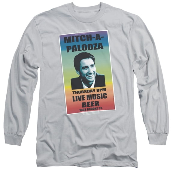 Old School Mitchapalooza Long Sleeve Adult 18/1 T-Shirt Silver