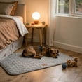thumbnail image 3 of Large Dog Crate Pad with Non-Slip Base, Washable Kennel Mat 40.55x24.8in, 3 of 6