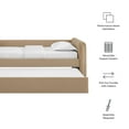 thumbnail image 2 of Modway Veyla Channel Tufted Performance Velvet Twin Daybed With Trundle in Brown, 2 of 6