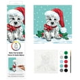 thumbnail image 3 of Plaid Christmas Terrier Modern Paint-by-Number Art Kit, 12 Piece, 3 of 10
