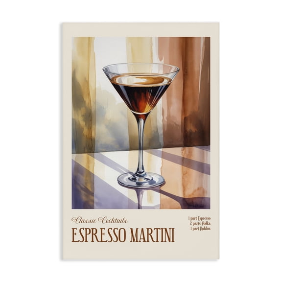 Stupell Industries Glam Espresso Martini Sun Reflection Canvas Art, 16 x 24, by Andreas Magnusson