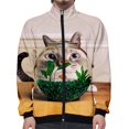 thumbnail image 4 of Nueva chaqueta de gato Animel 3D para hombre y mujer, estilo Harajuku Hip Hop, sudaderas con capucha de nuevo estilo, sudadera informal con cuello alto y cremallera, ropa para hombre, 4 of 5