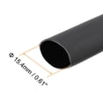 thumbnail image 2 of Tubos termocontraíbles Uxcell 5/8" de diámetro, 1.02" de ancho plano, tasa de contracción 3:1, funda de cable de 10 pies, negra, 2 of 6