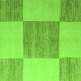 thumbnail image 1 of Ahgly Company Indoor Square Checkered Green Modern Area Rugs, 7' Square, 1 of 4