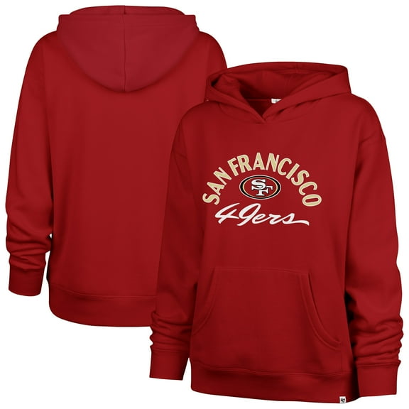 Women's '47 Scarlet San Francisco 49ers Plus Size Whirlwind Naomi Hoodie