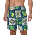 thumbnail image 1 of Lukts Lemon and Leaves Print Mens Swim Trunks Swim Shorts Quick Dry Bathing Suits for Men Beach Shorts Mesh Lining Swimming Trunks ,Bathing Suit-Large, 1 of 6