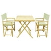 Phat Tommy Foldable 3 Piece Square Patio Bistro Set