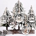 thumbnail image 3 of Adorno de madera de Navidad redondo Meskcv 12 piezas decoración árbol de Navidad estilo C, 3 of 5