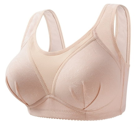 XFLWAM Womens Bras Plus Size Full Coverage Bra Comfort Wireless Everyday Underwear No Underwire Breathable Bralette