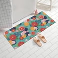 thumbnail image 2 of Pioneer Flower Floral Print Pattern Bathroom Rugs Mat, Non Slip Microfiber Bathroom Rug with Rubber Backing, Soft Mats for Bathroom Floor Tub Shower, 24"x60", 2 of 5