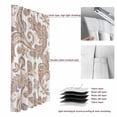 thumbnail image 6 of Floral Boho Blackout Curtains for Bedroom/Living Room, Pinch Pleated Black Out Curtains, Vintage Country Brown Pesley Flowers Room Darkening Window Drapes with Hooks 2 Panels, 39"x70", 6 of 8