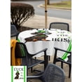 thumbnail image 4 of Outdoor Tablecloth with Umbrella Hole and Zipper, St. Patrick's Day Square Table Cloth 54x54 Inch Waterproof Tablecloth, Spring Lucky Hats Dogs Grass Striped Picnic Table Cover for Patio Camping, 4 of 7