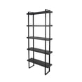 thumbnail image 3 of Canddidliike Industrial 5 Tier Metal Bookshelf for Home Office Open Storage - Black, 3 of 5