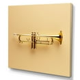 thumbnail image 2 of Designart "Bold Brass Trumpet'S Golden Call" Music Wall Art Living Room, 2 of 7