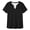 Black, variant on Laipiong Women Plus Size Tops 2026 Trendy Button Up V-Neck Short Sleeved Pullover Tee Shirts Dressy Casual Classic Fit Workout Clothes