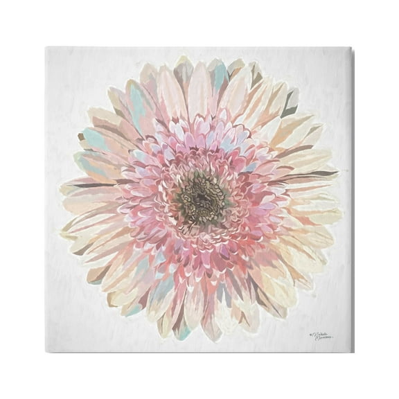 Stupell Industries Round Daisy Petal Design Flower Blossom Illustration Graphic Art Gallery Wrapped Canvas Print Wall Art, Design by Michele Norman