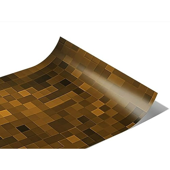 Rwraps Orange Pixel Buff Out Gloss Vinyl Film Wrap 59in x 13ft Vinyl Vehicle Car Film Sheet Roll