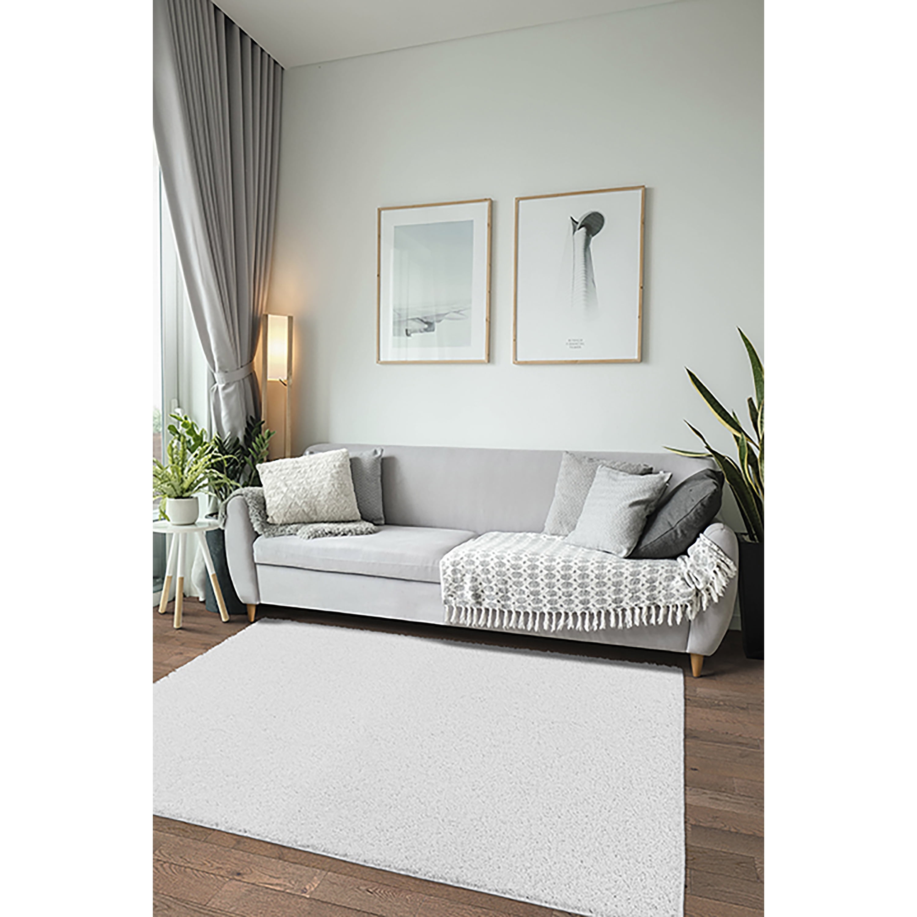 Garland Rug Southpointe Shag White Indoor Area Rug, 5' x 7'