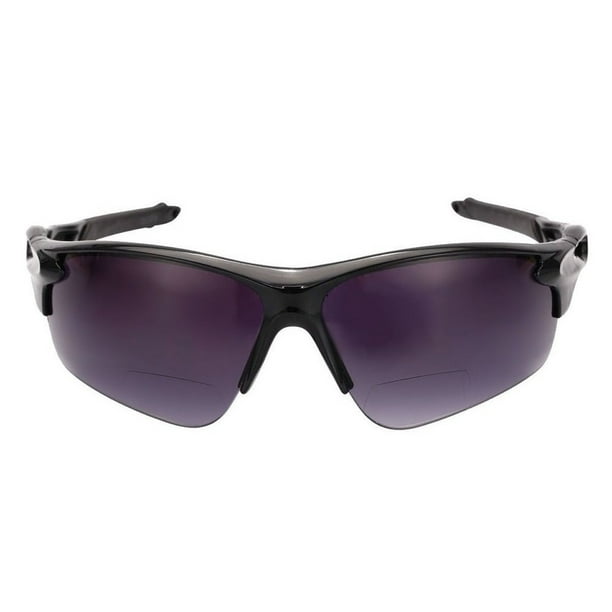 Mass Vision The Athlete Polarized Lightweight Sport Wrap Bifocal Sunglasses Black 2.00