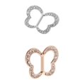 thumbnail image 1 of 2 broches de clip para bufanda de mariposa para mujer, hermoso de hebilla de bufanda con de imitación de cristal Zulema anillo bufanda Plata, 1 of 8