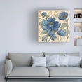 thumbnail image 3 of Silvia Vassileva 'Spring Lace Floral IV Dark Blue' Canvas Art, 3 of 3
